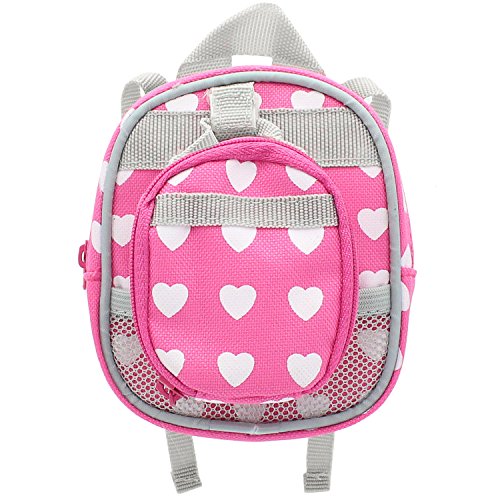 Doll BackPack, Set of 2 Doll Size Back Pack and Lunch Bag Fits American
