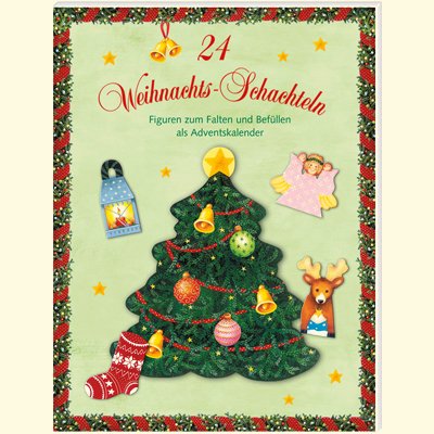 24 Weihnachts-Schachteln: Figuren zum Falten und Bef&uuml;llen als Adventskalender