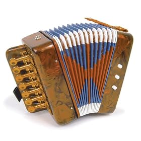 Petit accord�on, m�canisme et son comme un v�ritable instrument. Dim 34 cm ouvert.