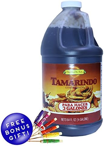Fruta Del Sol Tamarindo Drink Mix 1/2 Gallon (1/2 Galone) (Free Bonus Gift!)