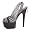 Black Checkered Slingback Shoes Women's Mid Platform Sexy Sandals 6 Inch Stiletto Gingham Lace Penthouse Brand Shoes Size: 10