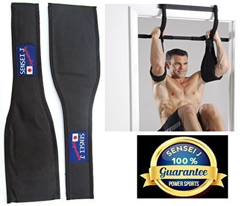 Ab Straps/Slings SENSEI-J Signature ABZ-ECLIPSE Standard AB-Crunch Sling AB Straps Weight Lifting Boxing Hanging Gym for Men/Women, AB Straps, Sling With Hook Hanging Ab Straps Padded Elbow Supports Chinning Bar Attachment 17inch Long Straps Ab Straps/Slings SENSEI-J Signature ABZ-ECLIPSE Standard AB-Crunch Sling AB Straps Weight Lifting Boxing Hanging Gym for Men/Women, AB Straps, Sling With Hook Hanging Ab Straps Padded Elbow Supports Chinning Bar Attachment 17inch Long Straps