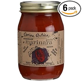 Cucina Antica Garlic Marinara, 16-Ounce Jars (Pack of 6)