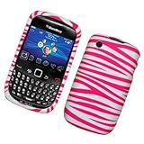 TPU Pink/ White Zebra Silicone Skin Gel Cover Case For BlackBerry Curve 852 ....