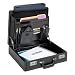 SOLO Classic Collection Expandable Leather Laptop Attache, Check-Fast Airport Security-Friendly Case Holds Laptop up to 16 Inches, Black, 471-4