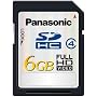 Panasonic 6 GB Class 4 SD Memory Card, Guaranteed 4MB/s Continuous Transfer Rate Upto 10MB/s
