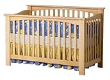 Atlantic Furniture Eco-Friendly Columbia Convertible Crib, Natural Maple