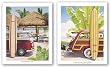 Surf Cars Set by Evelyn Drew 22"x28" Art Print Poster