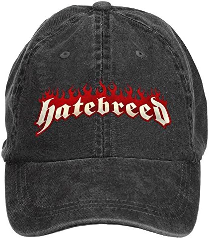 Feimengshirt Adjustable Hatebreed Band Logo Washed 100% Cotton Baseball Caps Black