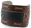 Nemesis Wide Brown Leather Cuff Wrist Watch Band
