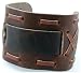 Nemesis Wide Brown Leather Cuff Wrist Watch Band
