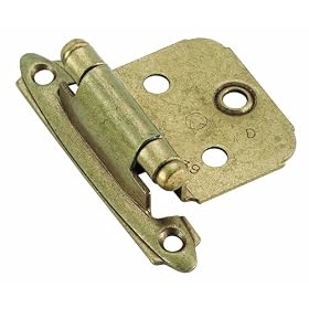 Amerock BP3429-BB Hinge Self-Closing Face Mount Overlay Variable Burnished Brass