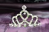 New Beautiful Bridal Wedding Tiara Crown with Mint Crystal DH14857