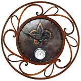 New Orleans Saints NFL Football Outdoor Round Clock Thermometer [Misc.]