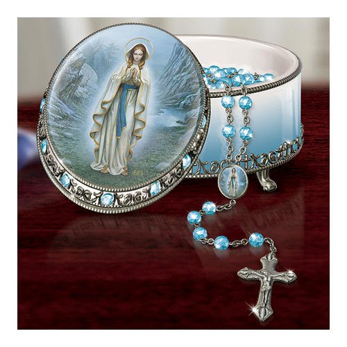 Our Lady Of Lourdes Musical Rosary Box by Ardleigh Elliott