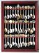 36 Spoon Display Case Cabinet Holder Rack-CHERRY Finish