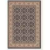 Couristan Chanterelle 2 x 8 Runner Floral Herati Navy Area Rug