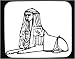 Mouse Pad with Africa, black and white, Egypt, sphinx, Middle East, historical, relic, animal, statue, artifact