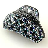 Latour Crystal Blues - Cubitas Avignon Collection (Made in France, Swarovski Crystals, Claw clip)