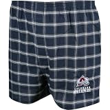 Colorado Avalanche Kickin' Back Plaid Boxer Shorts at College Concepts