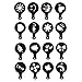 Sealike 2015 New Coffee Stencils Latte Art Template Cappuccino Art Stencils Pack of 16 with Stylus