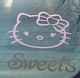Made in US - Free Custom Color - Free Squeegee -Hello Kitty - Wall Art Home Decors Murals Removable Vinyl Decals Paper Stickers