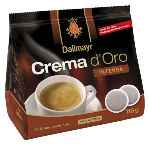 Dallmayr Crema d'oro Intensa Pads 116g - 5er Karton (5 x 16 Pads)
