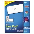 Inkjet Labels, Mailing, 1"x2-5/8",3000/PK, White