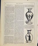 ETRUSCAN FORMS IN OPALESCENT GLASS VASES JUGS c1847 OLD