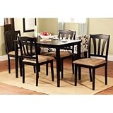 Target Marketing Systems 5-Piece Metropolitan Dining Set, Black