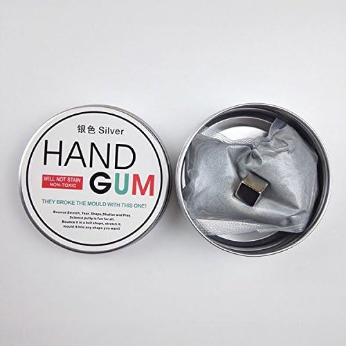 Magnetic Putty F1ly Magnetic mud,Pressure reducing toy,DIY toy,Included with Magnet blocks（Silver）