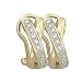 14K Yellow Gold 1/10 ct. X Diamond Fashion Earrings