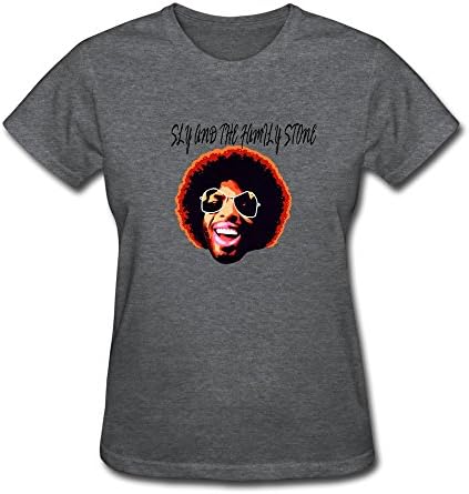 KIMMA Woman's Sly And The Family Stone T-shirt - DeepHeather XL