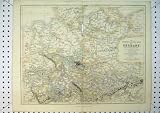 ANTIQUE MAP NORTHERN CENTRAL GERMANY OLD PRINT