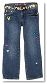 Zana Di Girls 2-6x Butterfly With Yellow Belt Jean,Crush,6x