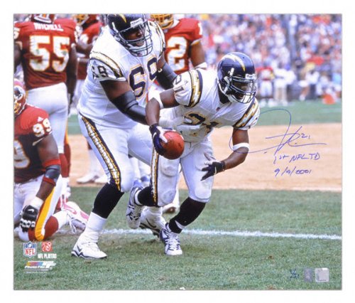 LaDainian Tomlinson San Diego Chargers Autographed 20x24 Photograph with 1st NFL Touchdown 9-9-01 Inscription
