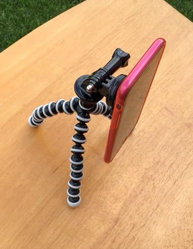 Magnetic Cell Phone Bendable Tripod Mount, fits iPhone 4, 4s, 5, 5s, 6, Galaxy S3, S5