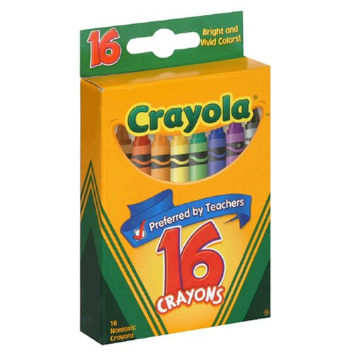 Crayon, Crayola, 16 Ct., Regular Size, Assorted Colors, Tuck Box BIN523016