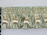 2.5 Confetti Ball Tassel Fringe Trim Gold Ivory Aqua Per Yard