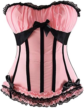 Jewlryfinds Fashion Lady Ravishing Mesh Frilly Lace Trimmed Elastic Corset