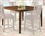 Counter Height Table Cape with 18 Leaf In Dark Brown Cherry by Standard Fur ....