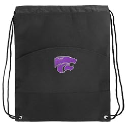 K-State Logo Drawstring Bag Cinch Kansas State University Draw String Back Pack - For Boys Girls Students or Adults