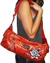 ED HARDY Christian Audigier Crystal Rock Authentic Lola Metallic Purse Satchel Handbag Shoulder Bag