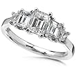 1-4/5ct TW Emerald Diamond Engagement Ring in 18kt Gold - Size 6.5