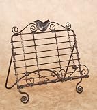 Metal COOKBOOK HOLDER stand magazine book display easel bird garden kitchen rustic home decor