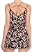 Simplicity Junior's Colorful Multi-Patterned Button-Up Racerback Romper