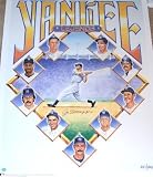Joe Dimaggio Autographed New York Yankees Legends 25x32 Lithograph by Ron Lewis