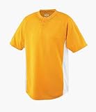 Wicking Color Block Two-Button Baseball Jersey (2X-Large) from Augusta Sportswear