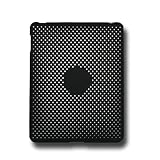 NuTouch Rubberized Mesh Snap On Crystal Hard Case for Apple iPad – Black
