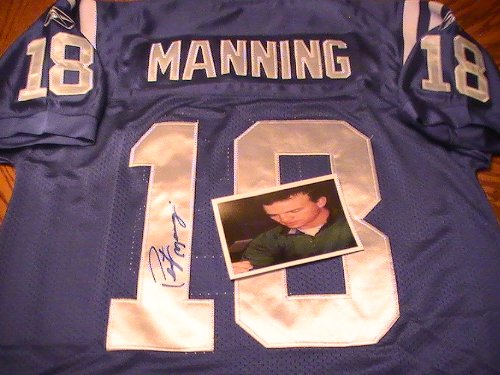 PEYTON MANNING SIGNED AUTOGRAPHED JERSEY INDIANAPOLIS COLTS COA + PROOF PHOTO